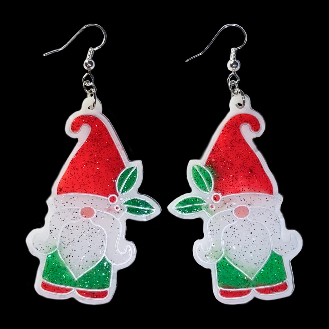 Gnome Earrings-RedGrn