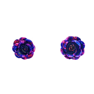 Colorful Rose Earrings