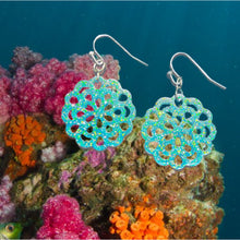 Load image into Gallery viewer, Mandala Flower Earrings-TurqGltr
