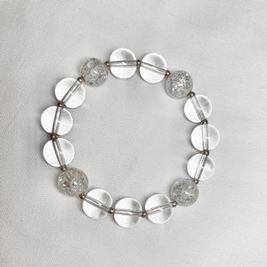 Glass Crackle Bead Bracelet