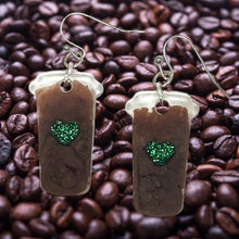 Load image into Gallery viewer, CoffeeToGo Earrings-BrnGrn
