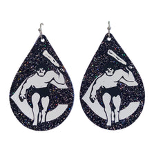 Load image into Gallery viewer, FL Teardrop Earrings-Carlsbad Cavemen Blk
