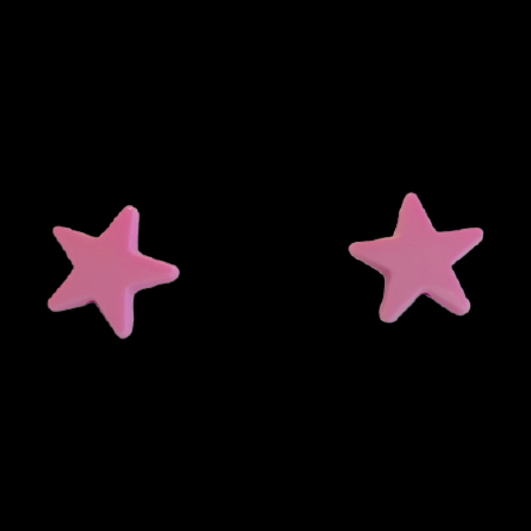 Stars Earrings in Pink