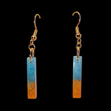 Load image into Gallery viewer, Linear Dangle Earrings-Tq Gold
