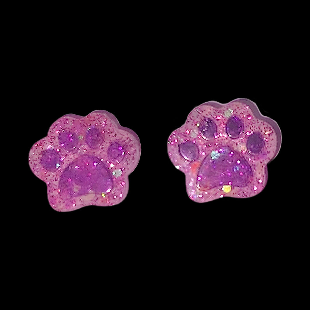 Pawprint Earrings-PkPpl