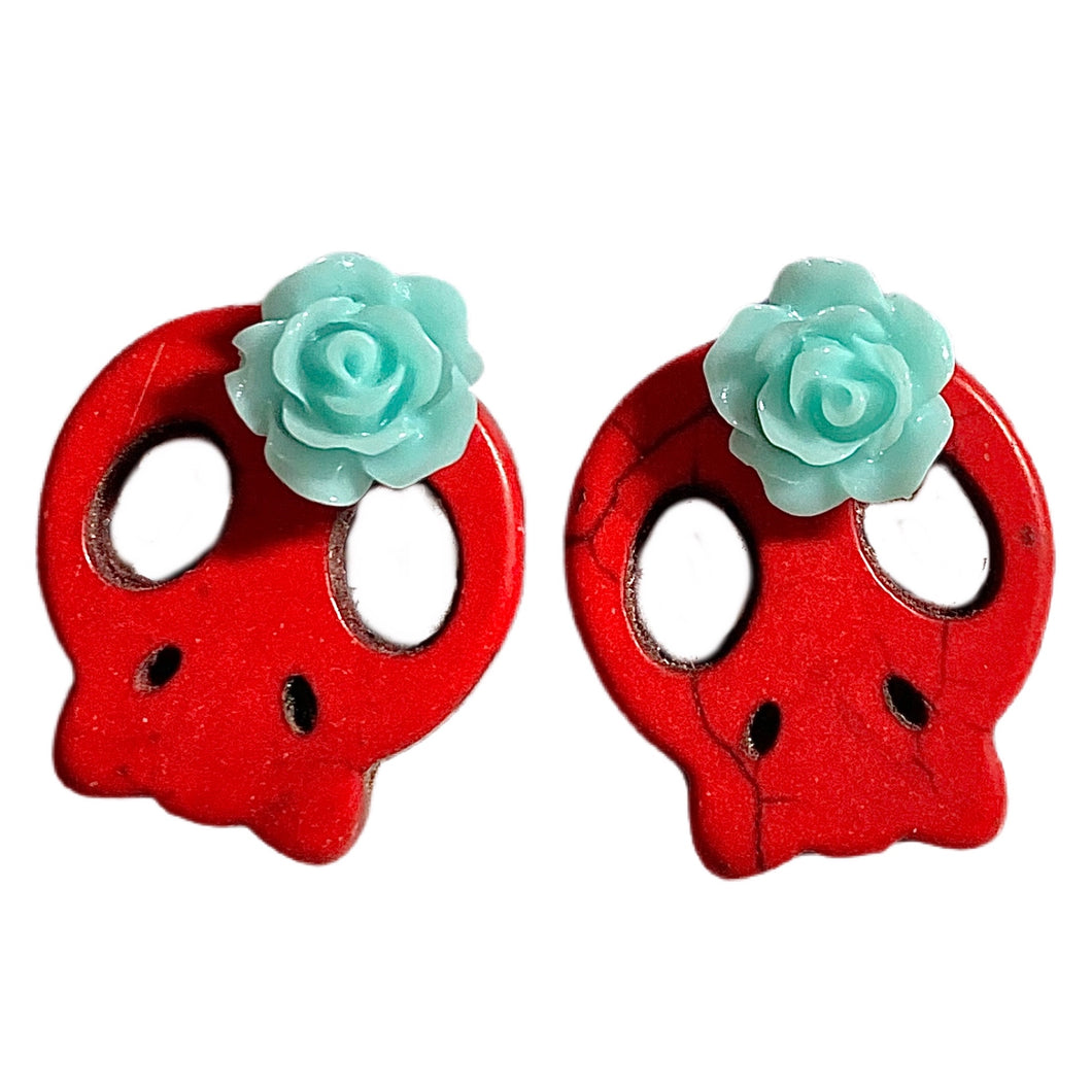 Howlite SugarSkull Earrings