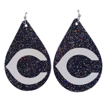 Load image into Gallery viewer, FL Teardrop Earrings-Carlsbad Cavemen “C” Blk
