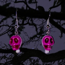 Load image into Gallery viewer, Mini Skull Dangle Earrings
