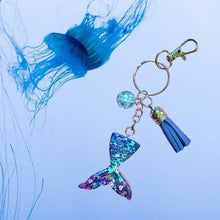 Load image into Gallery viewer, Mermaid Keychain-Teal
