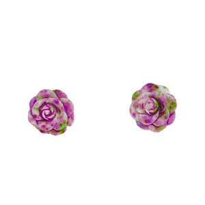 Colorful Rose Earrings