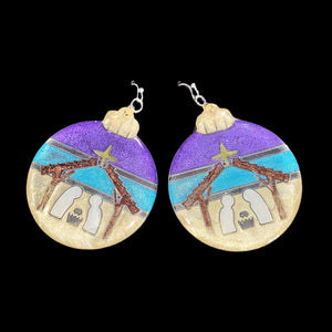 Nativity Earrings-PurpTlTan