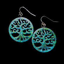 Load image into Gallery viewer, Tree of Life Earrings-TurqGltr
