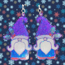 Load image into Gallery viewer, Gnome Holly Earrings-PurpBlu
