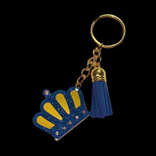 Load image into Gallery viewer, Crown Keychain-BluGold
