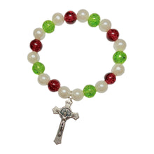 Load image into Gallery viewer, Crucifix Bracelet-RedWhtGrn
