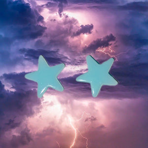 Star Earrings in Sky Blue