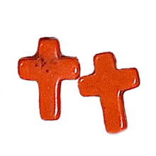 Load image into Gallery viewer, Howlite Cross Earrings
