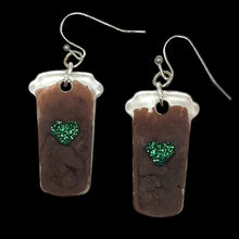 Load image into Gallery viewer, CoffeeToGo Earrings-BrnGrn
