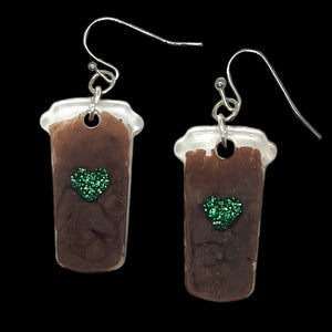 CoffeeToGo Earrings-BrnGrn