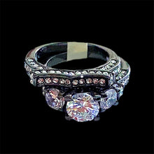 Load image into Gallery viewer, Wedding Ring Set-BlkWht
