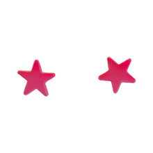 Load image into Gallery viewer, Star Earrings in Hot Pink
