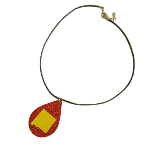 FL New Mexico Necklace-GltrRedYlw