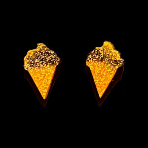 Ice Cream Cone Earrings-BlkGd