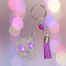 Load image into Gallery viewer, Skull Keychain-Prpl
