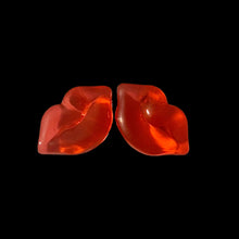 Load image into Gallery viewer, Lips Earrings-Transparent Red
