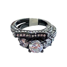 Load image into Gallery viewer, Wedding Ring Set-BlkWht
